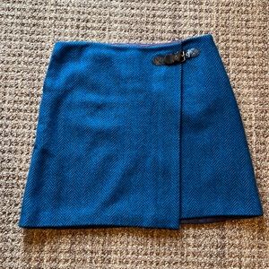 Boden Wool Side Zip Wrap-Look Skirt 12L